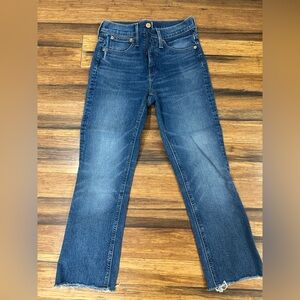 J. Crew Women's Straight Leg crop Jeans in Blue